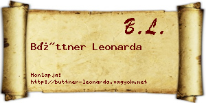 Büttner Leonarda névjegykártya